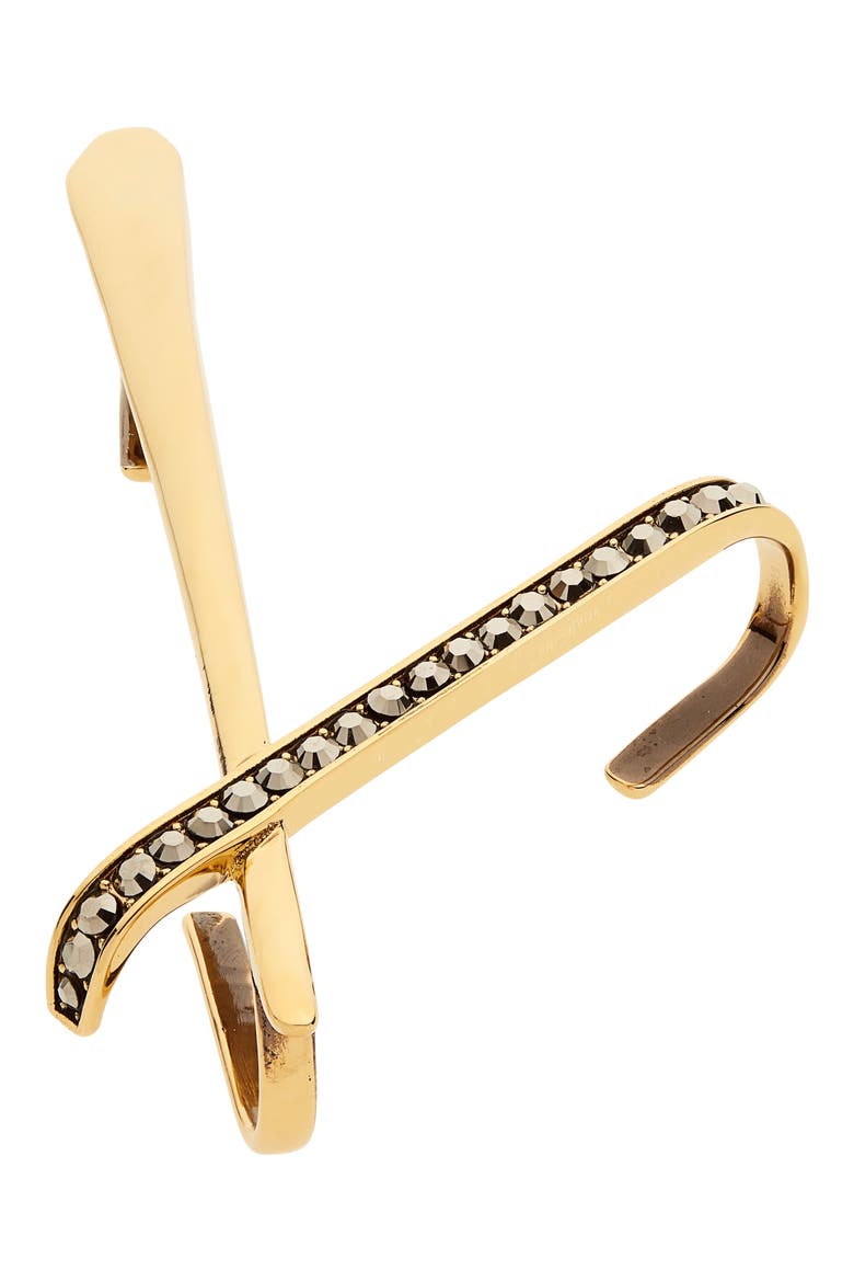 Alexander McQueen Right Ear Cuff, Alternate, color, ANTIQUE GOLD