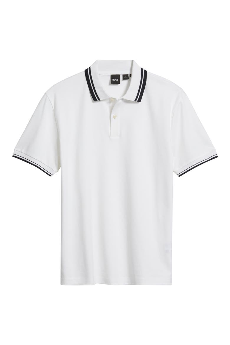 Parlay Tipped Cotton Polo, Alternate, color, WHITE