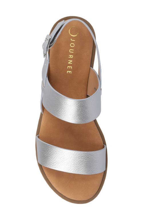 Journee Collection Lavine Slingback Sandal In Silver
