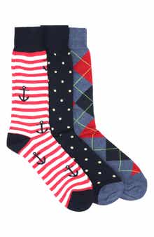 Lorenzo Uomo 3-Pack Cotton Crew Socks