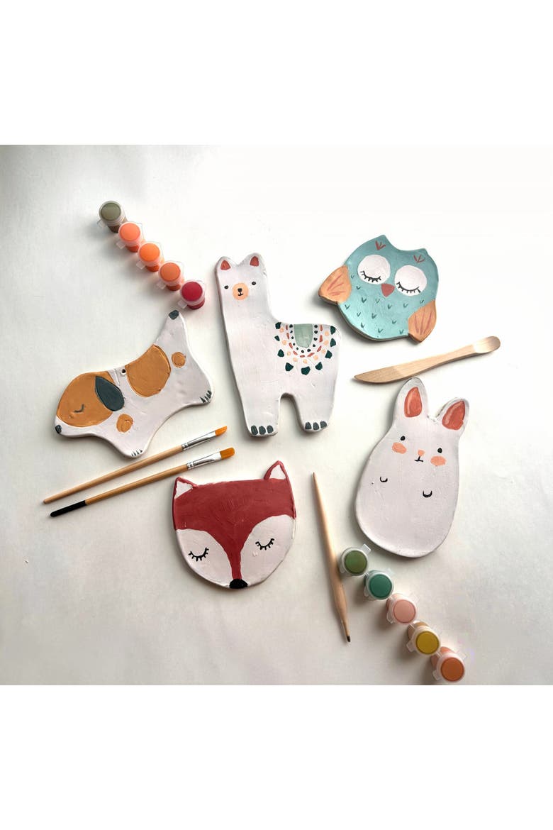 Kids Animal Clay Kit- 4 Art Projects, Alternate, color, Burnt orange