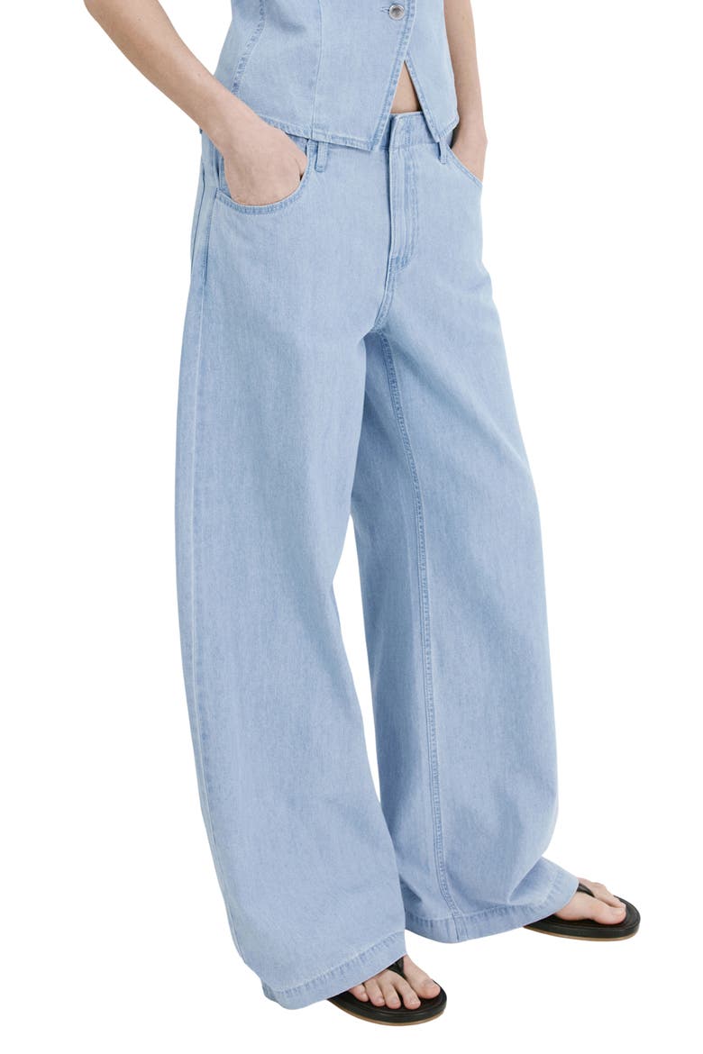 Mid Rise Wide Leg Jeans, Alternate, color, LIGHT BLUE