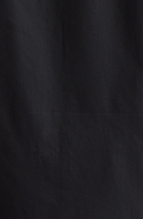 Open Edit Slim Fit Solid Cotton & Modal Button-up Shirt In Black
