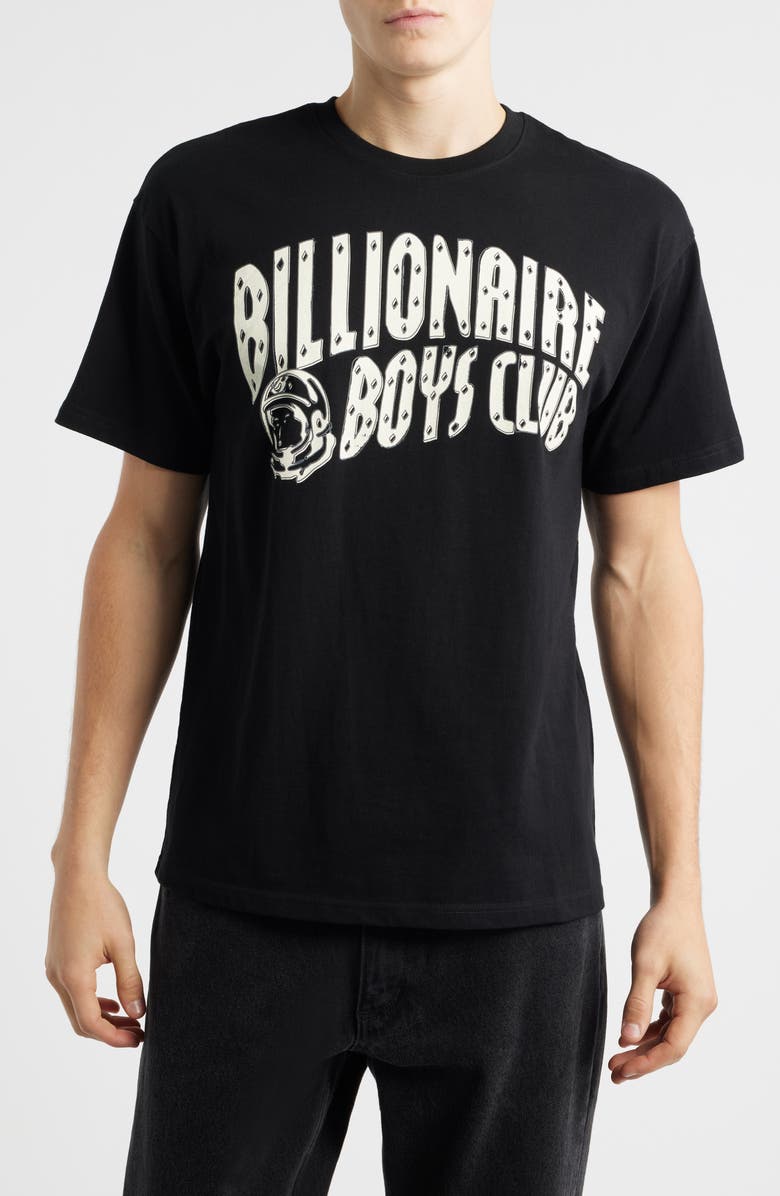 Billionaire Boys Club Curve Logo Graphic Cotton T-Shirt, Main, color, Black