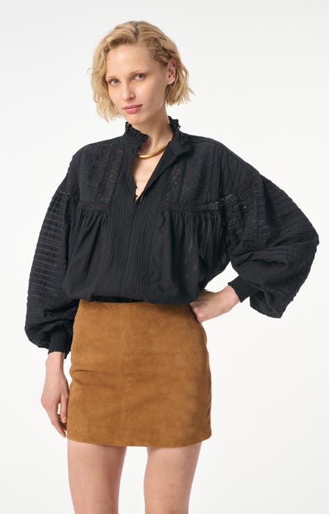 Dahlia High Neck Lace Blouse