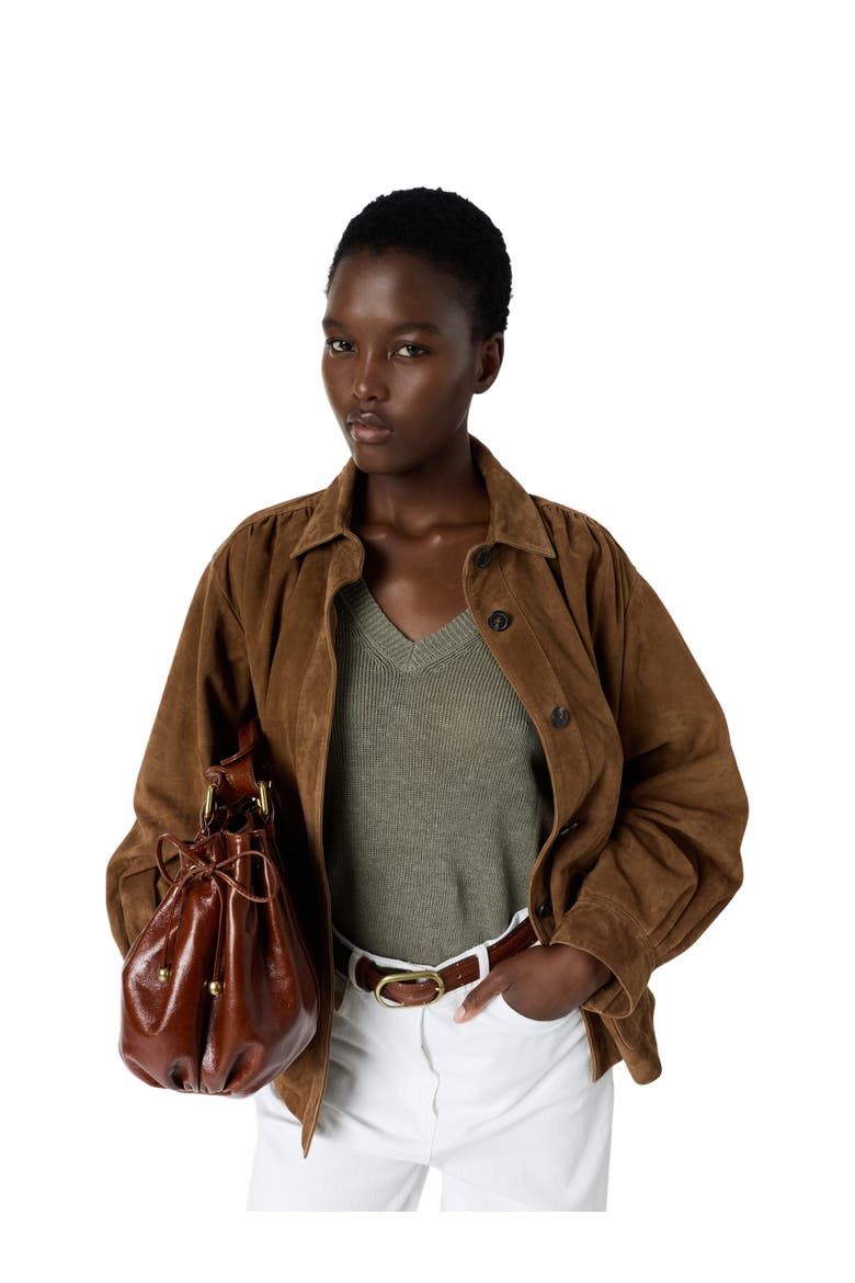 Lylou 3/4 Sleeve V-Neck Knit Top, Main, color, Medium Khaki