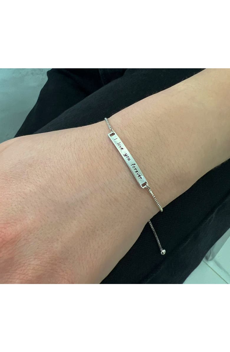 Donatello Gian "I Love You Forever" Adjustable Bracelet, Main, color, Silver