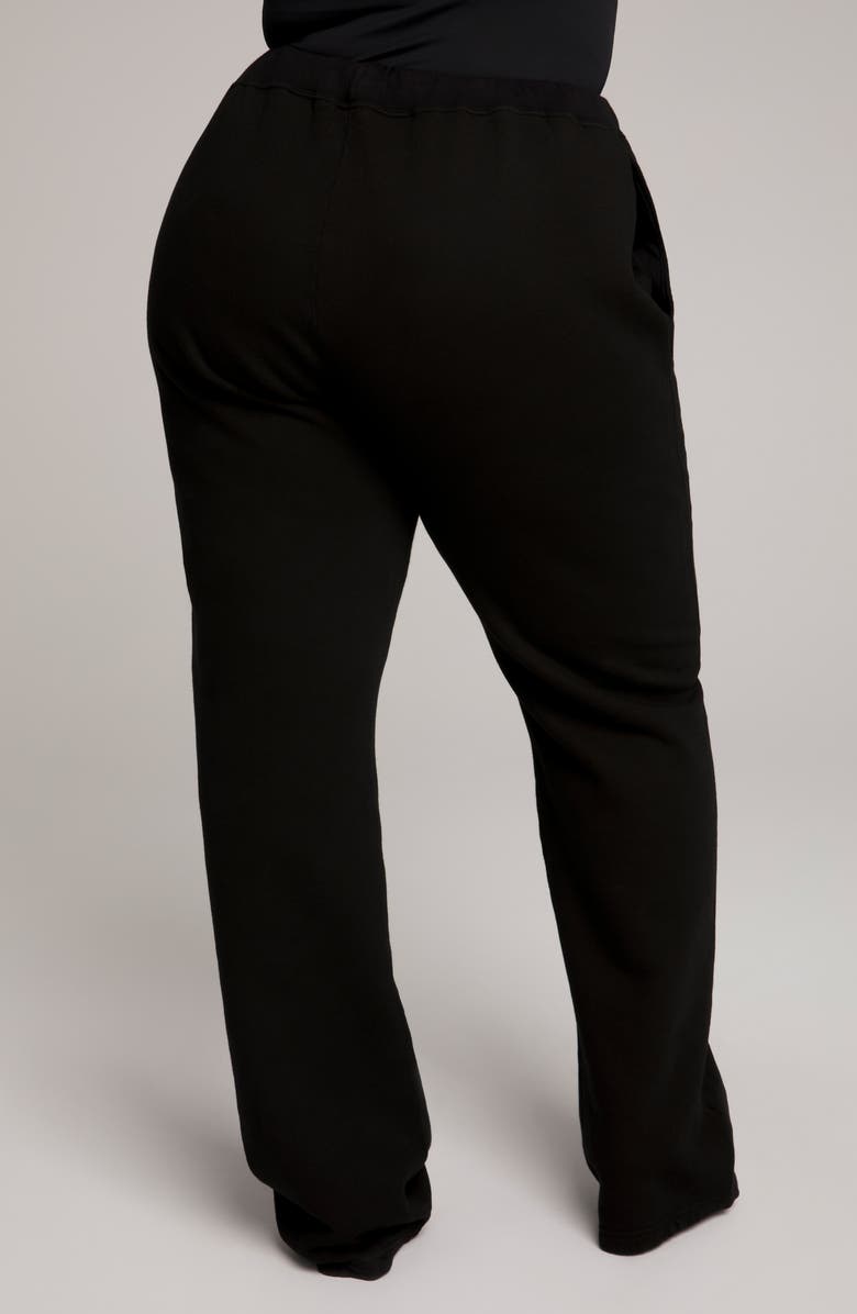 Good American Terry Fleece Wide Leg Sweatpants, Alternate, color, 