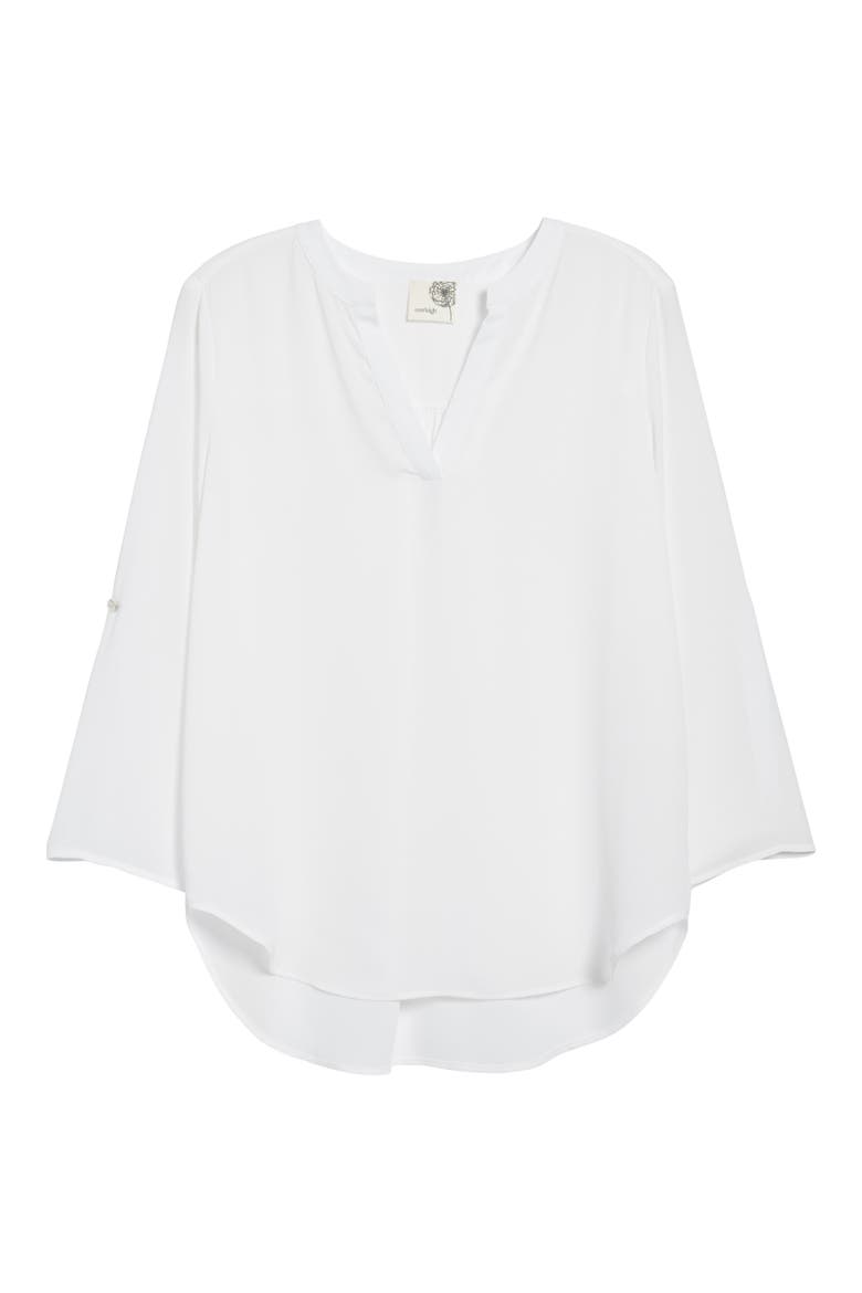Roll-Tab Sleeve Tunic, Alternate, color, IVORY