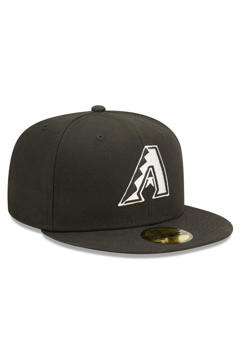 Men's New Era Black Arizona Diamondbacks Team Logo 59FIFTY Fitted Hat, Alternate, color, Black