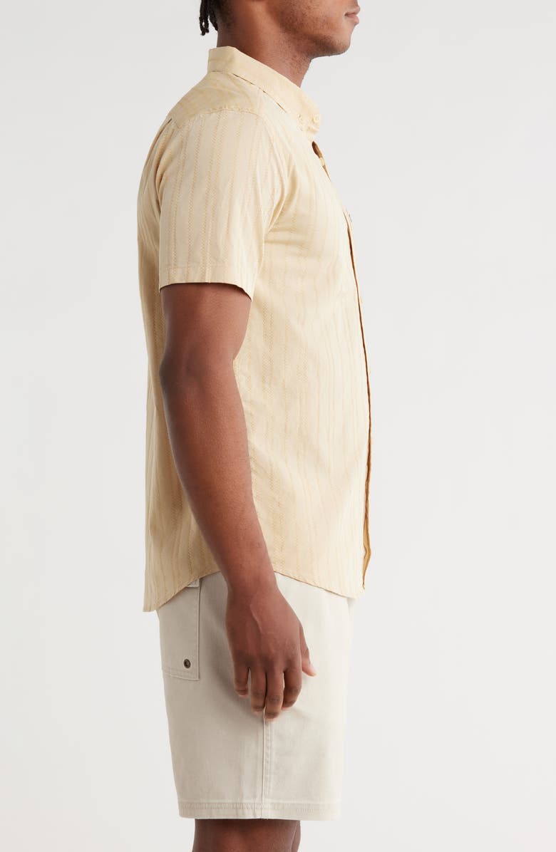 RVCA That'll Do Stripe Slim Fit Short Sleeve Button-Down Shirt, Alternate, color, 