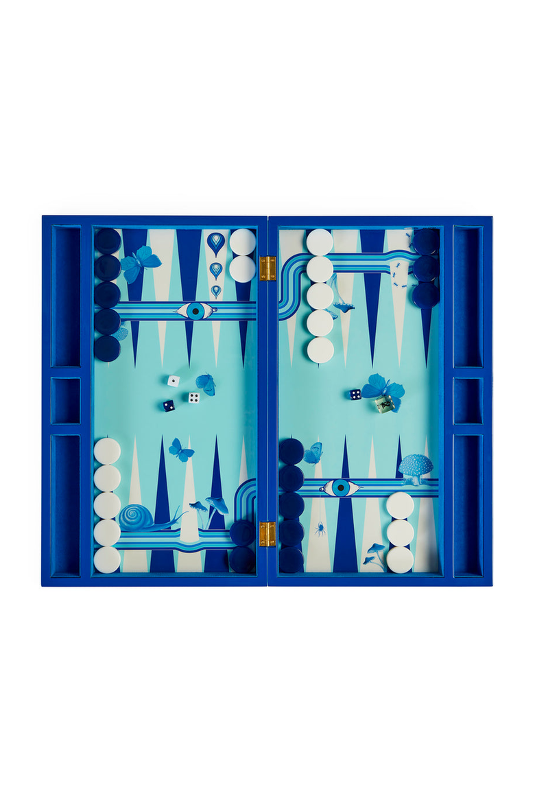 Druggist Backgammon Set, Main, color, Delft Blue