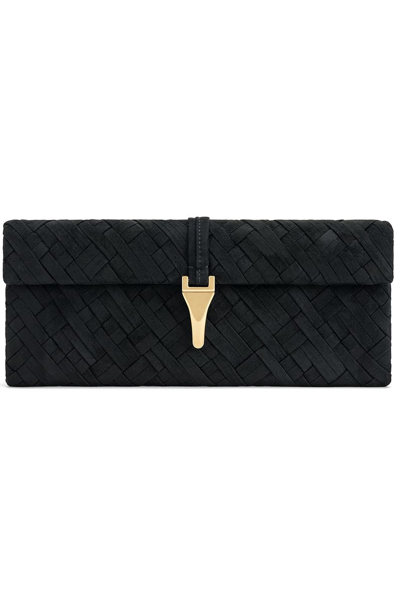 JW PEI Zaria Woven Clutch, Main, color, Black