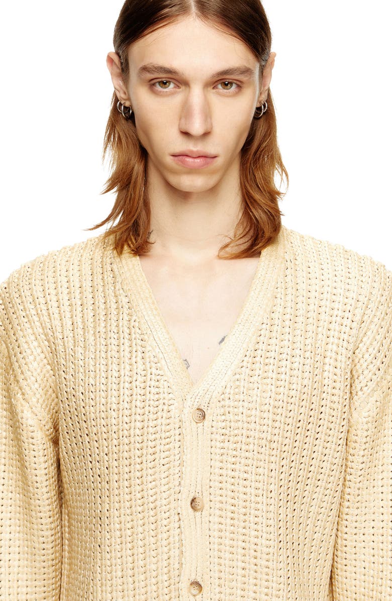 DIESEL<sup>®</sup> K-Michor Metallic V-Neck Cardigan, Alternate, color, Khaki