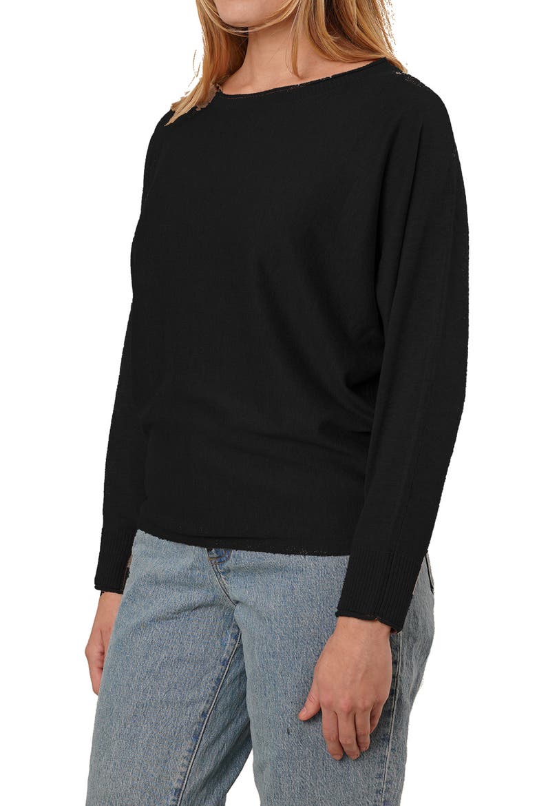 Dolman Sleeve Sweater, Alternate, color, BLACK