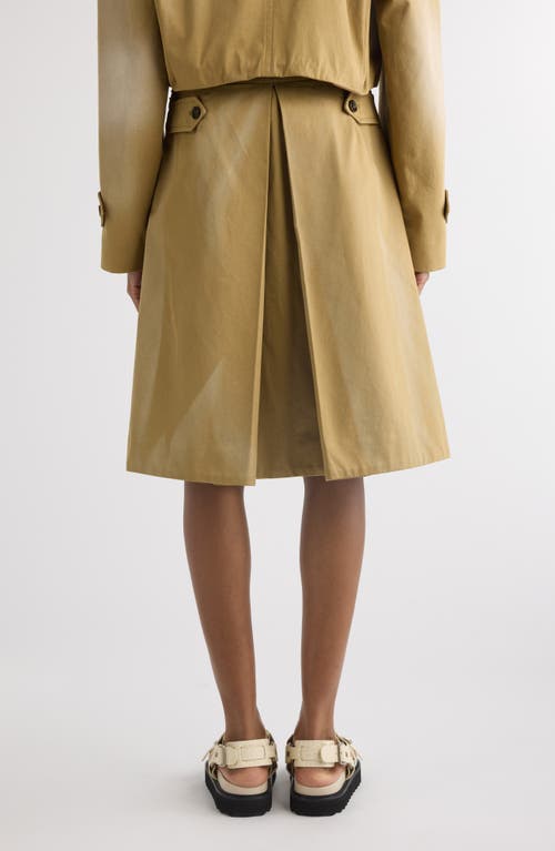 Acne Studios Imari Cotton Twill Faux Wrap Skirt In Faded Ochre Drv