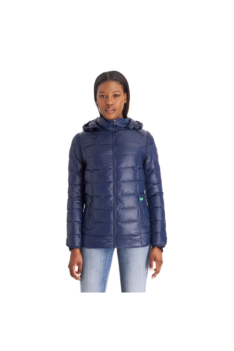 Lightweight Puffer Convertible 3-in-1 Maternity Jacket, Alternate, color, NAVY