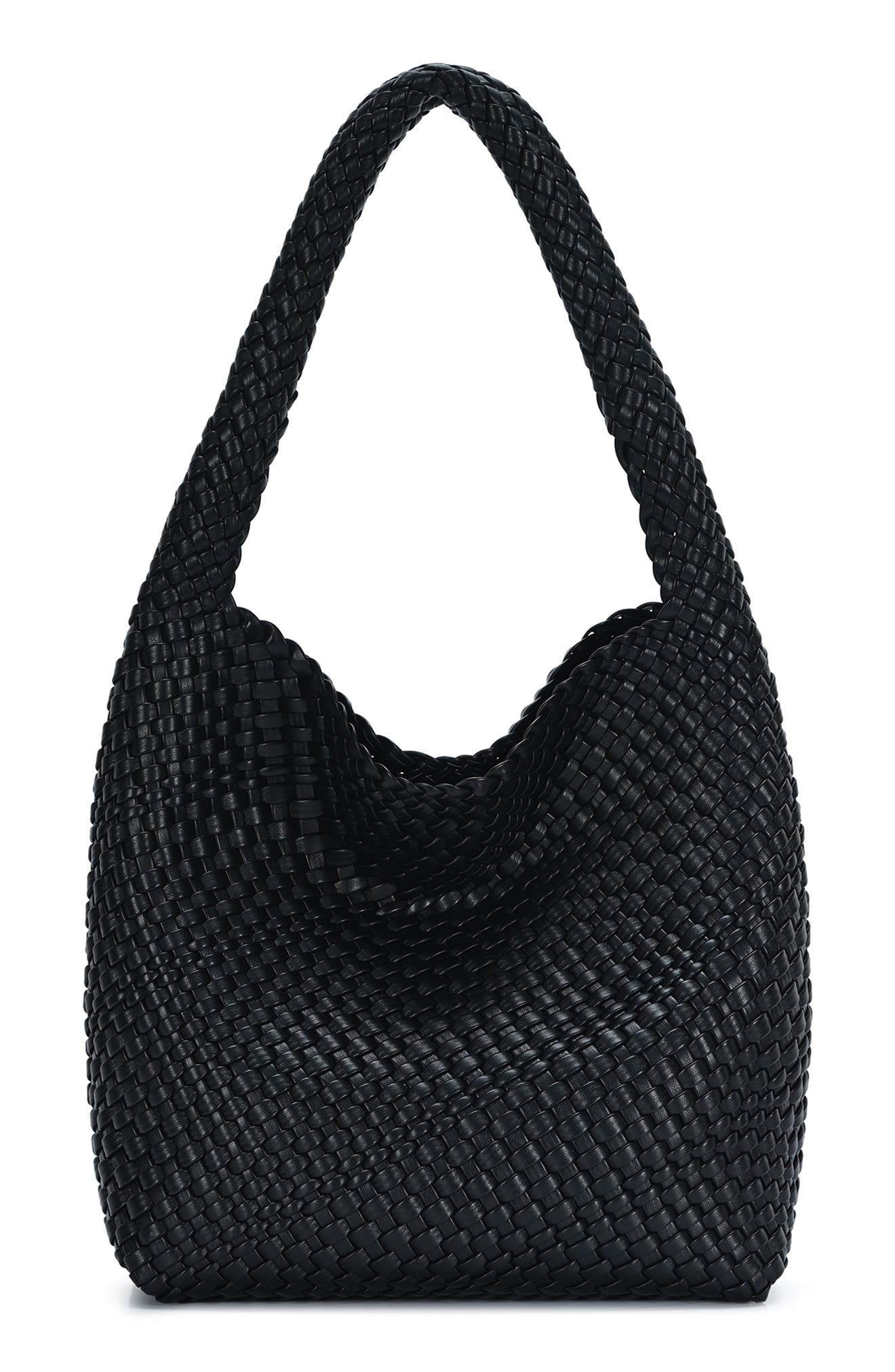 Antik Kraft Woven Hobo Bag with Pouch, Alternate, color, Black