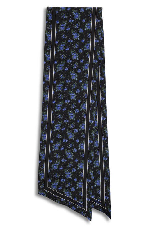 Folk Floral Silk Scarf