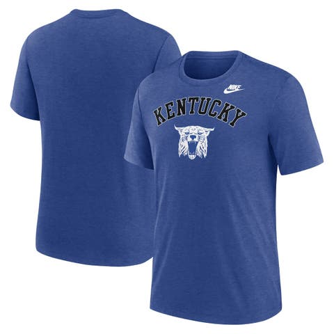 Men's Nike Heather Royal Kentucky Wildcats Legacy Arch Tri-Blend T-Shirt