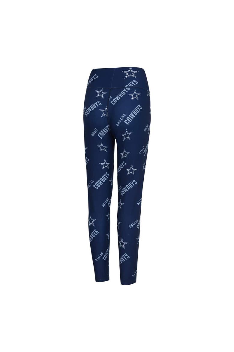 Women's Concepts Sport Navy Dallas Cowboys Breakthrough Allover Print Knit Sleep Leggings, Alternate, color, Navy