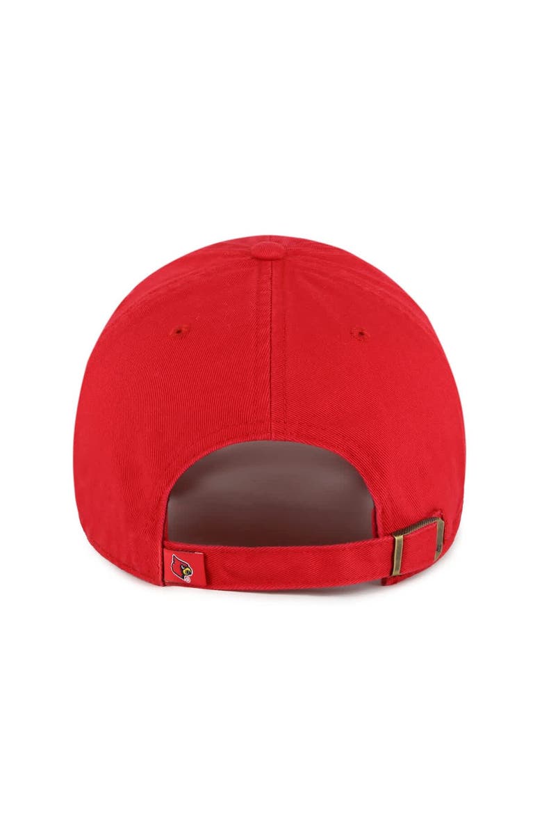 Men's '47 Red Louisville Cardinals Clean Up Adjustable Hat, Alternate, color, Red