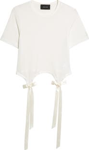 Simone Rocha Easy Bow Tails Cotton T-Shirt