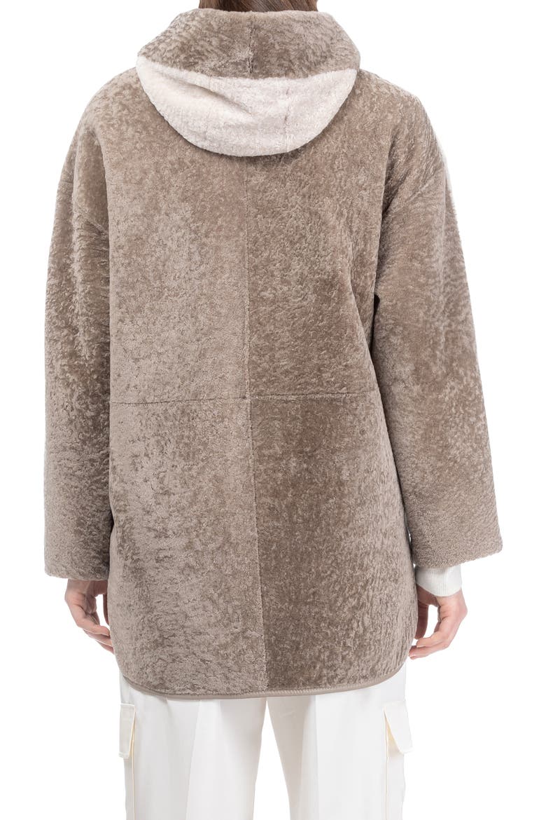 Textured Genuine Shearling Parka, Alternate, color, BEIGE/TAUPE