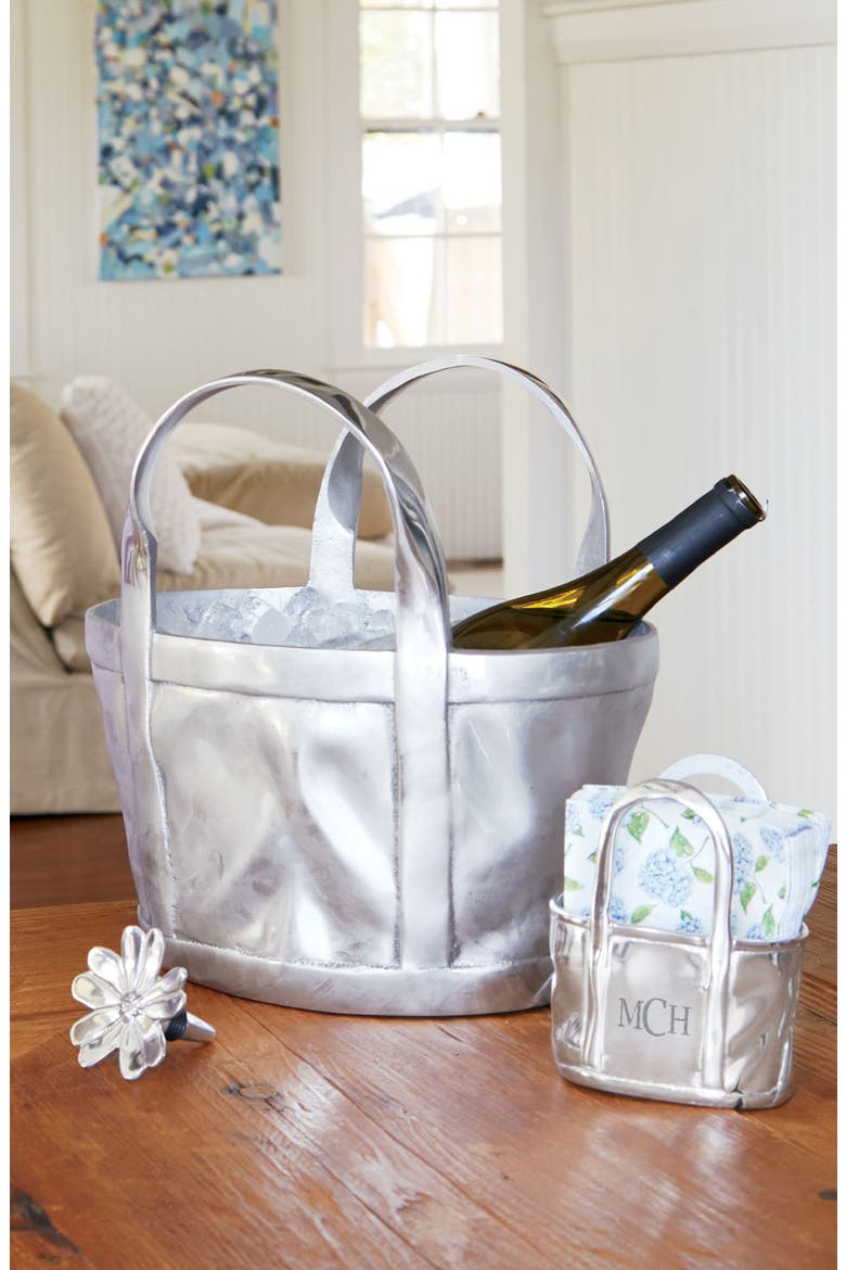 Tote Bag Wine Bucket, Alternate, color, SILVER