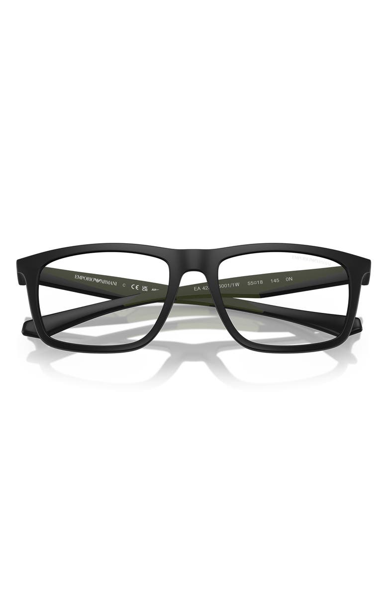 Emporio Armani 55mm Square Optical Glasses, Alternate, color, 