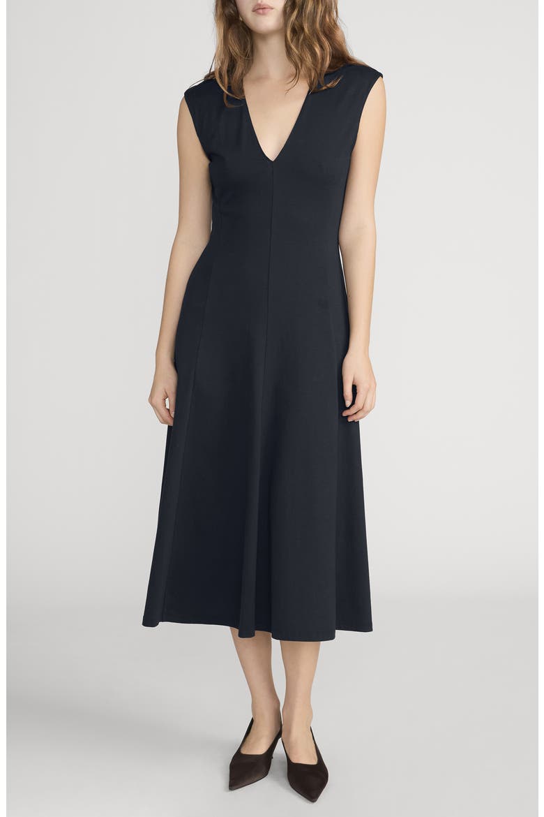 The Studio Cotton Midi Dress, Main, color, NAVY