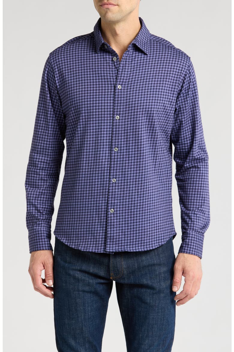 Huckberry Long Sleeve Knit Shirt, Main, color, NAVY