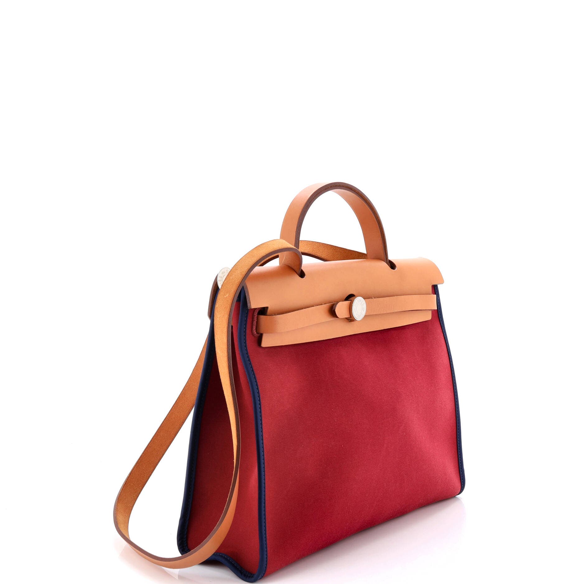 Pre-Owned Hermes Herbag Zip Leather and Toile 31, Alternate, color, 