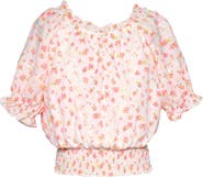 Hannah Banana Kids' Ruffle Sleeve Smock Top
