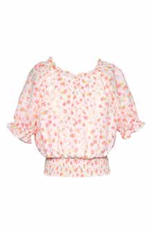 Hannah Banana Kids' Ruffle Sleeve Smock Top