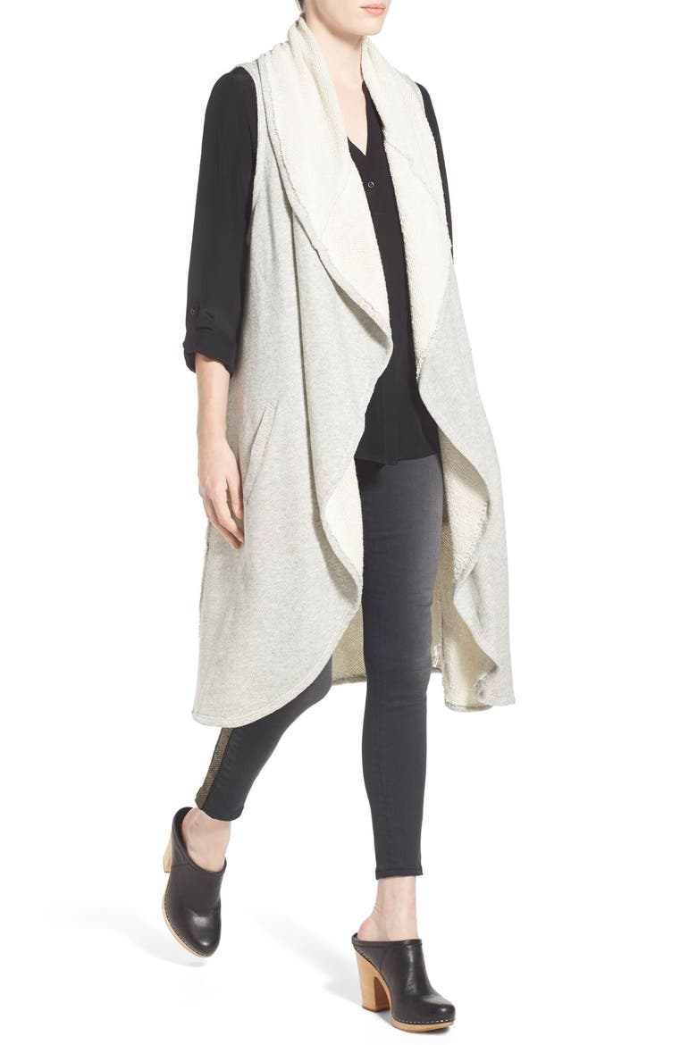'Agenda' Cotton Vest, Alternate, color, HEATHER GREY