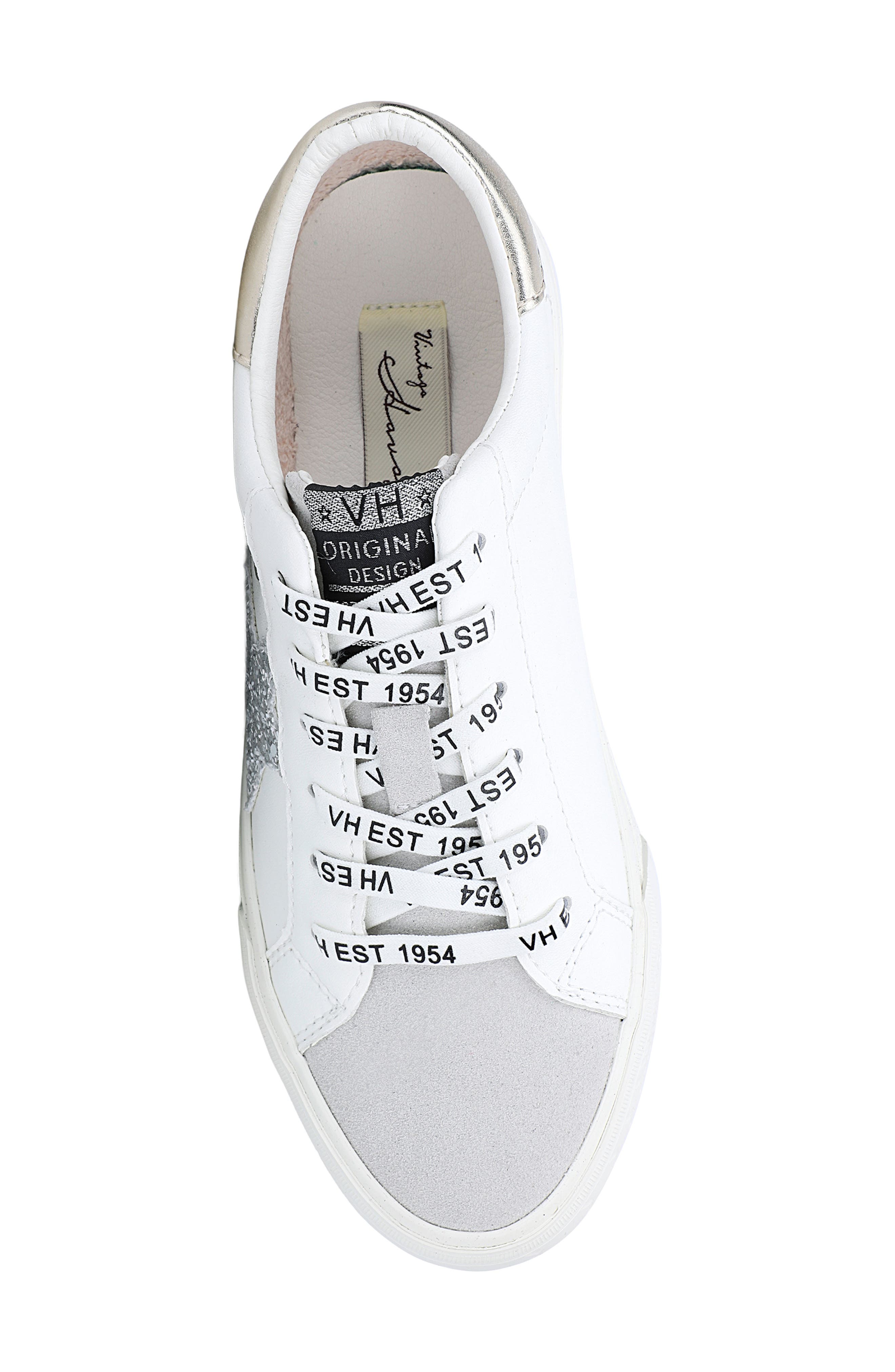 Grande Low Lace Up Sneaker, Alternate, color, WHITE/ SILVER/ GOLD