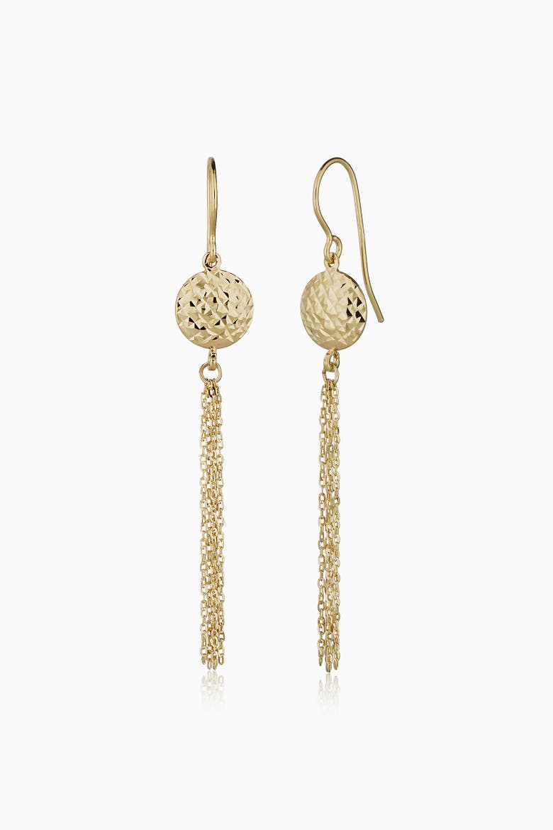14K Yellow Gold Naples Drop Earrings, Alternate, color, Yellow Gold