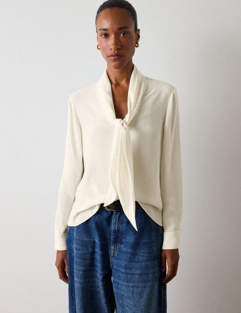 Tie Detail Crepe Blouse