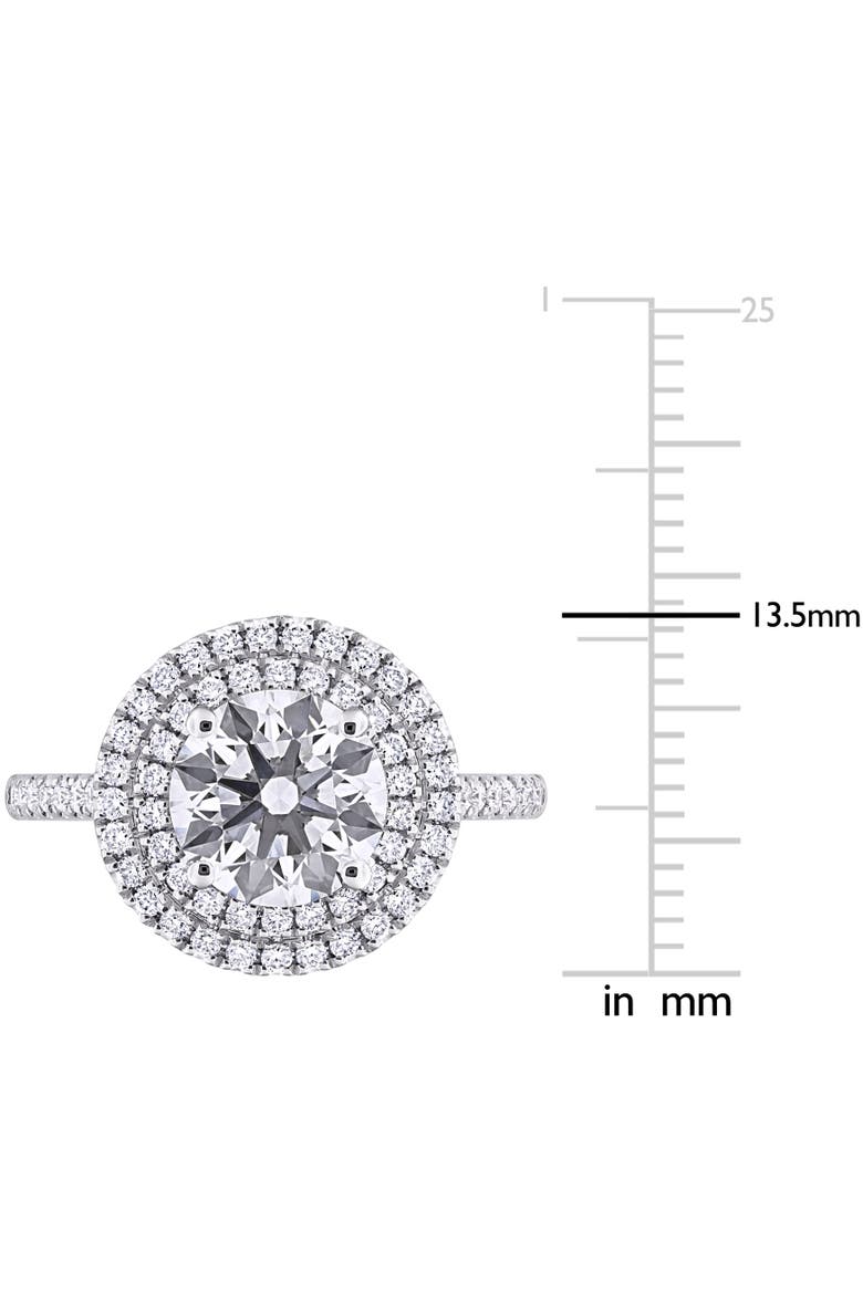 2-1/2 CTW Lab-Grown Diamond Halo Ring 14k, Alternate, color, White Gold