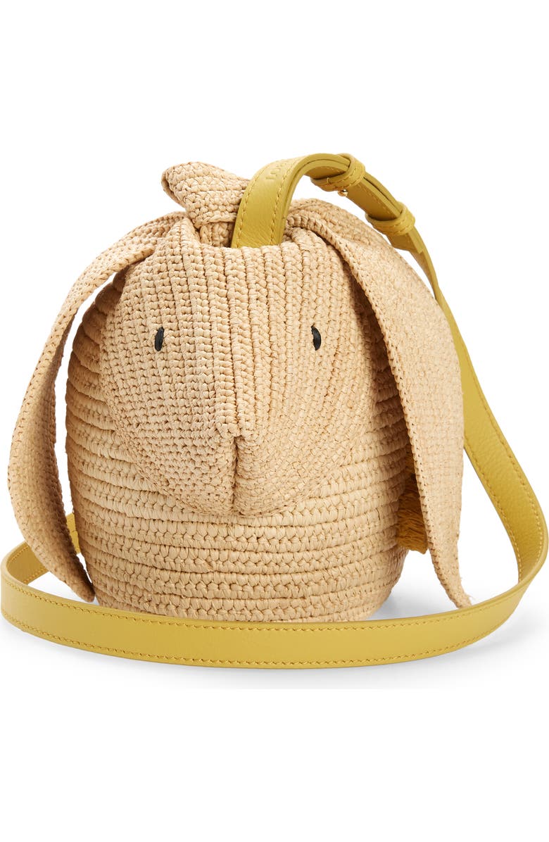 Loewe Year of the Rabbit Raffia Bucket Bag, Alternate, color,