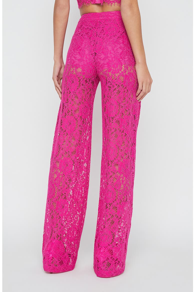 Livvy High Waist Lace Straight Leg Pants, Alternate, color, LIGHT RUBY