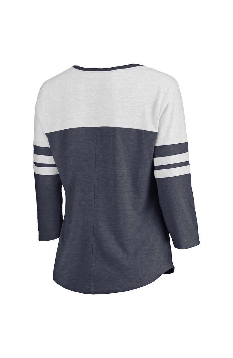 FANATICS Women's Fanatics Branded Karl-Anthony Towns Navy Minnesota Timberwolves Starstruck Name & Number Tri-Blend 3/4-Sleeve V-Neck T-Shirt, Alternate, color, 