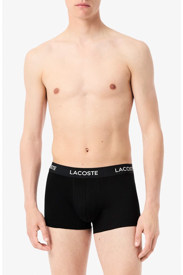 Core Essentials Stretch Cotton Boxer Briefs, Main, color, BLACK