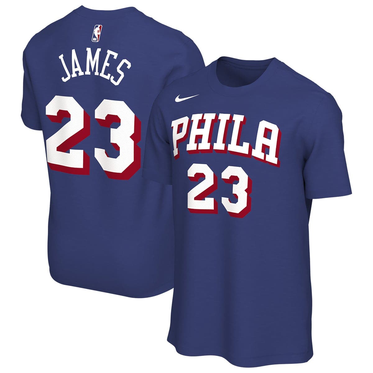 Nike Unisex Nike LeBron James Royal Philadelphia 76ers Icon Edition ...