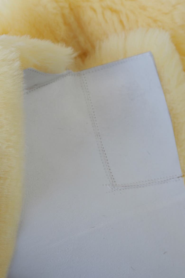Medical Genuine Sheepskin Shearling Pelt 24" x 72" - Grey, Alternate, color, NATURAL