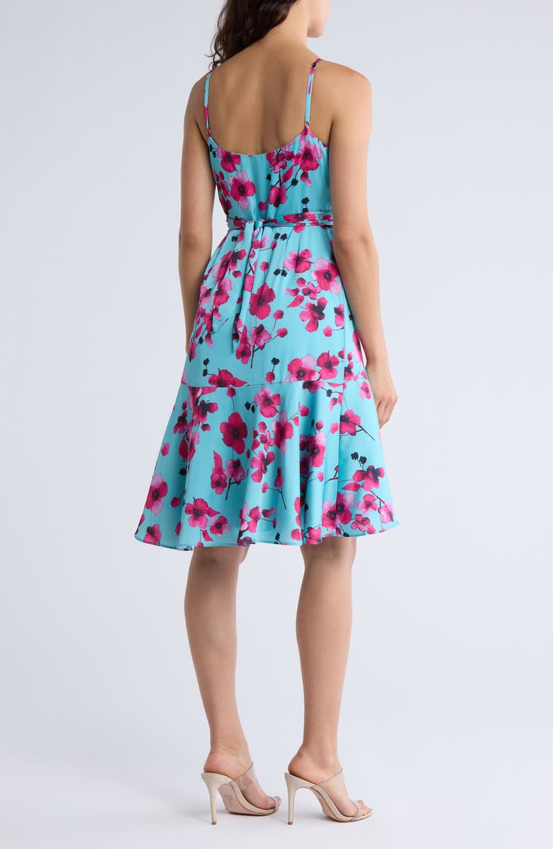 Hutch Sleeveless Tie Back Wrap Dress, Alternate, color, Sky Multi