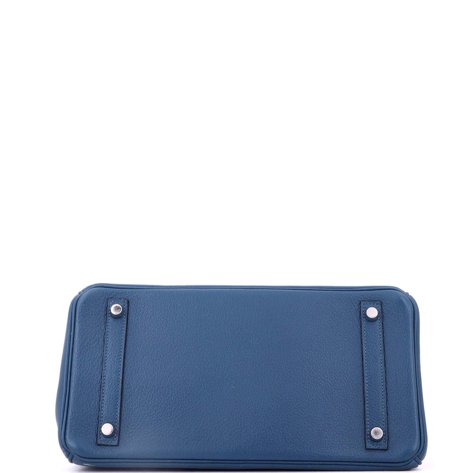 Birkin Handbag Blue Novillo with Palladium Hardware 30, Alternate, color, Blue