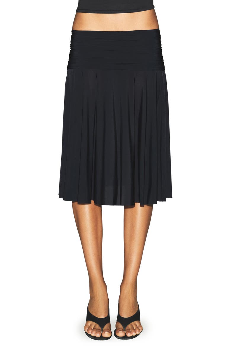 SKIMS Milky Sheer Skirt, Main, color, Obsidian