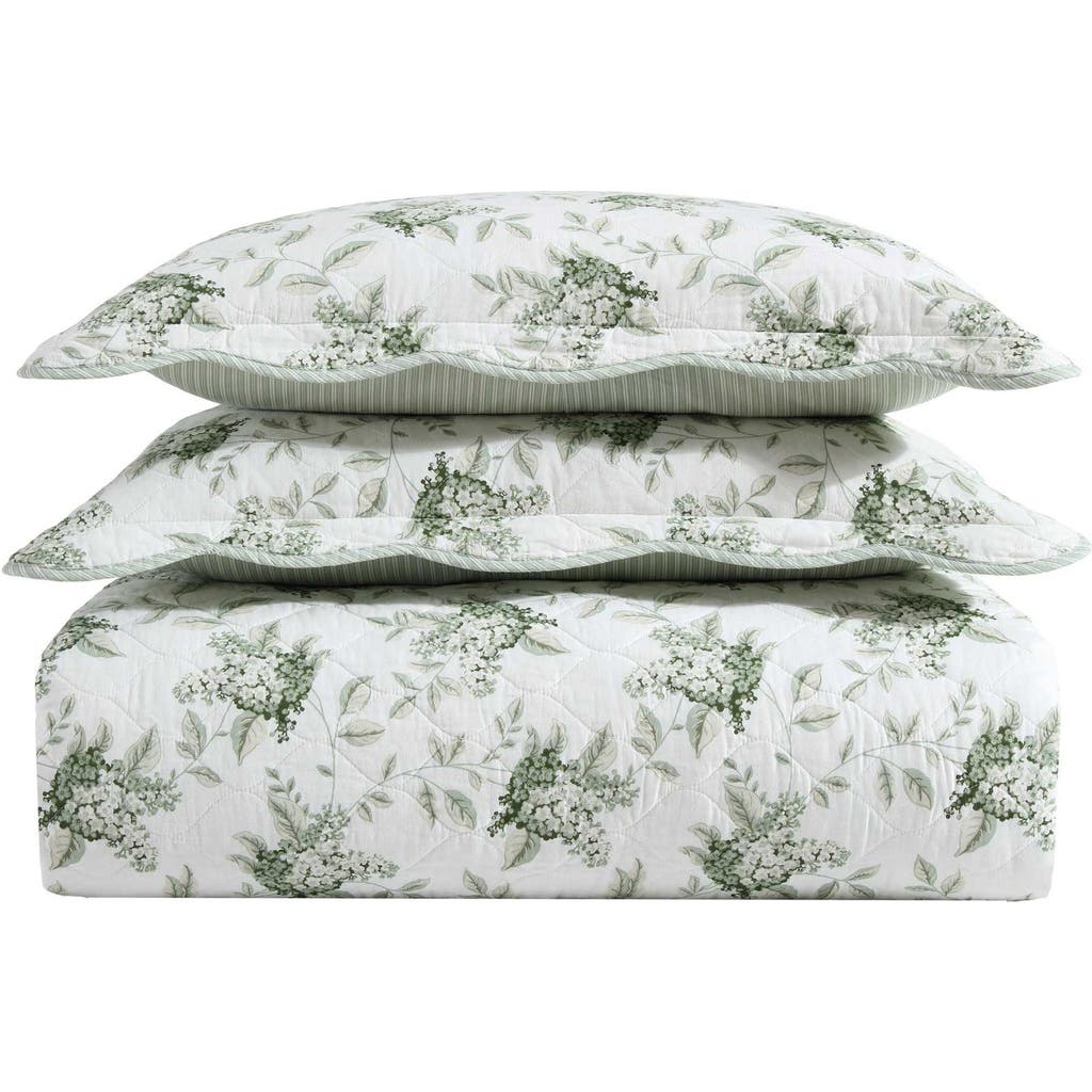 Laura Ashley Ramona Quilt & Sham 3-piece Set In Green